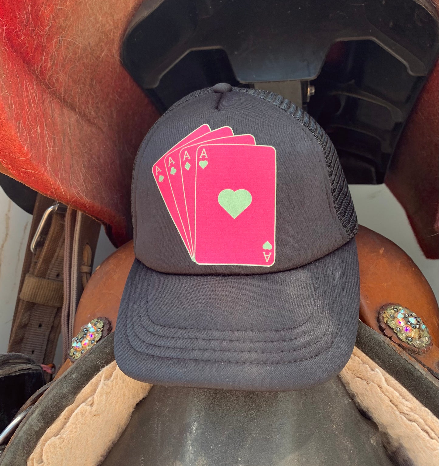 Barrel Betty (playing card) Snapback Trucker Hat