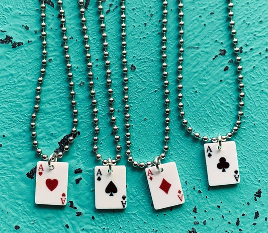 Playing Card Charm Necklace